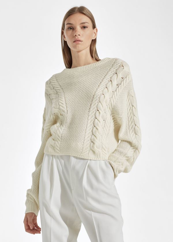 Suéter Ralph Lauren Cable Cashmere Dolman Mulher 29345-SAZV